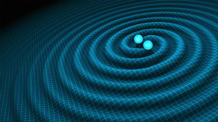Visual representation of overlapping complex wave frequencies across the electromagnetic and cosmic spectrum